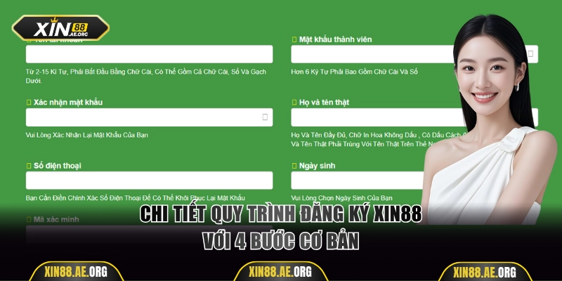 Hướng dẫn 4 bước đăng ký Xin88 chuẩn nhất